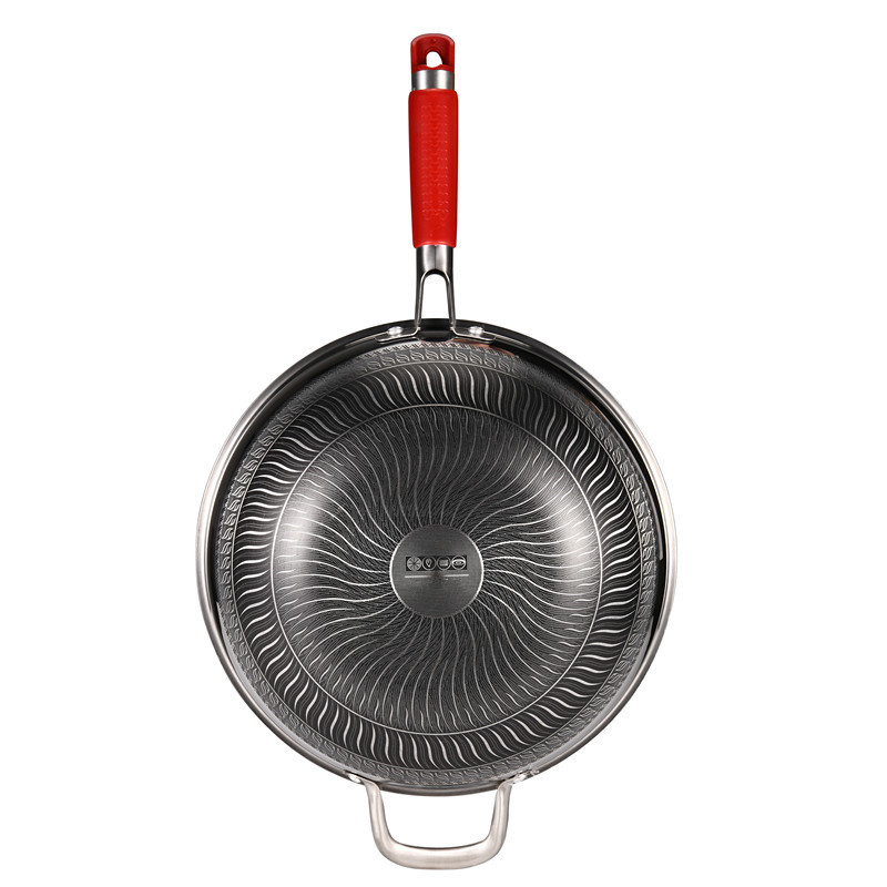 Double-sided screen honeycomb suspended wok, three-layer or five-layer stainless steel wok, uncoated non-stick wok, one-piece consignment Application Scenario