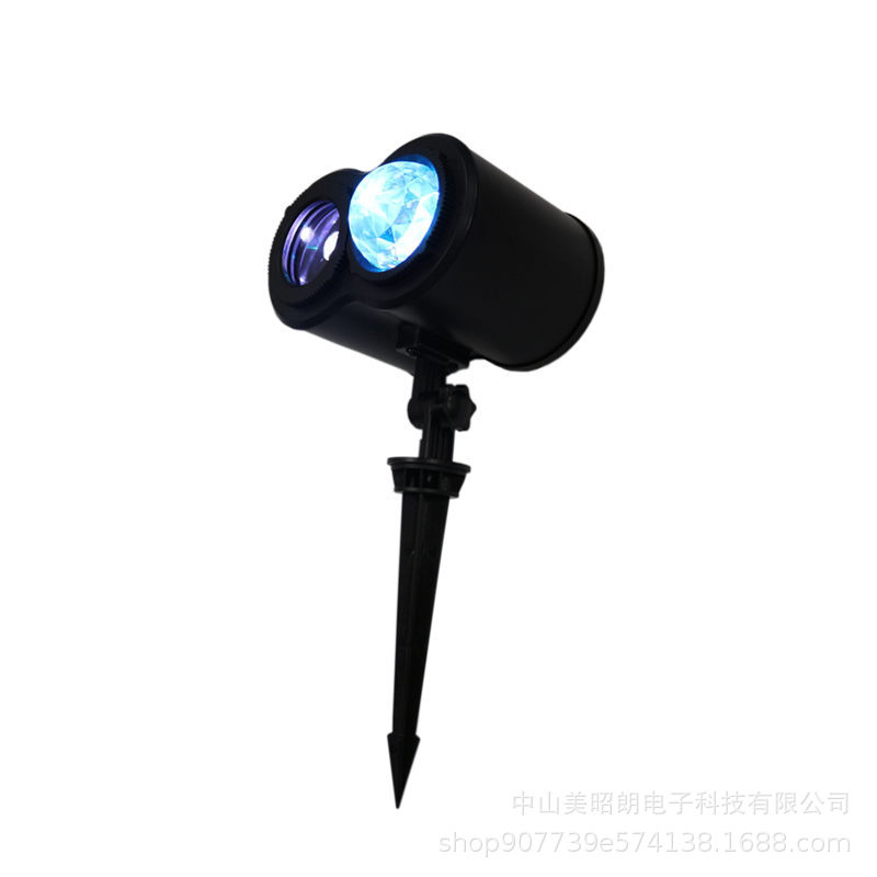 European and American festival double-tube water ripple animation light, lawn card light, 6-piece non-fading film, stage light remote control Item Picture