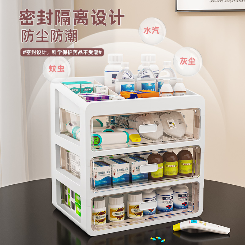 Large-sized medicine box, family-sized large-capacity medicine box, household medicine storage box, multi-layer extra-large classified medicine box Application Scenario