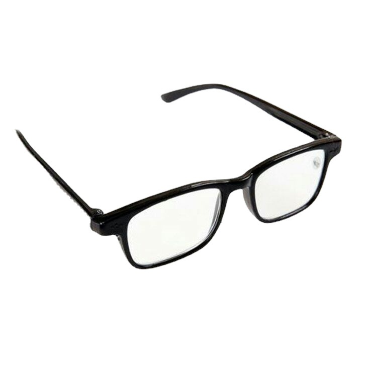 Resin anti-drop reading glasses, large frame, full frame, fashionable and retro black reading glasses, 100 to 400 degrees details Picture
