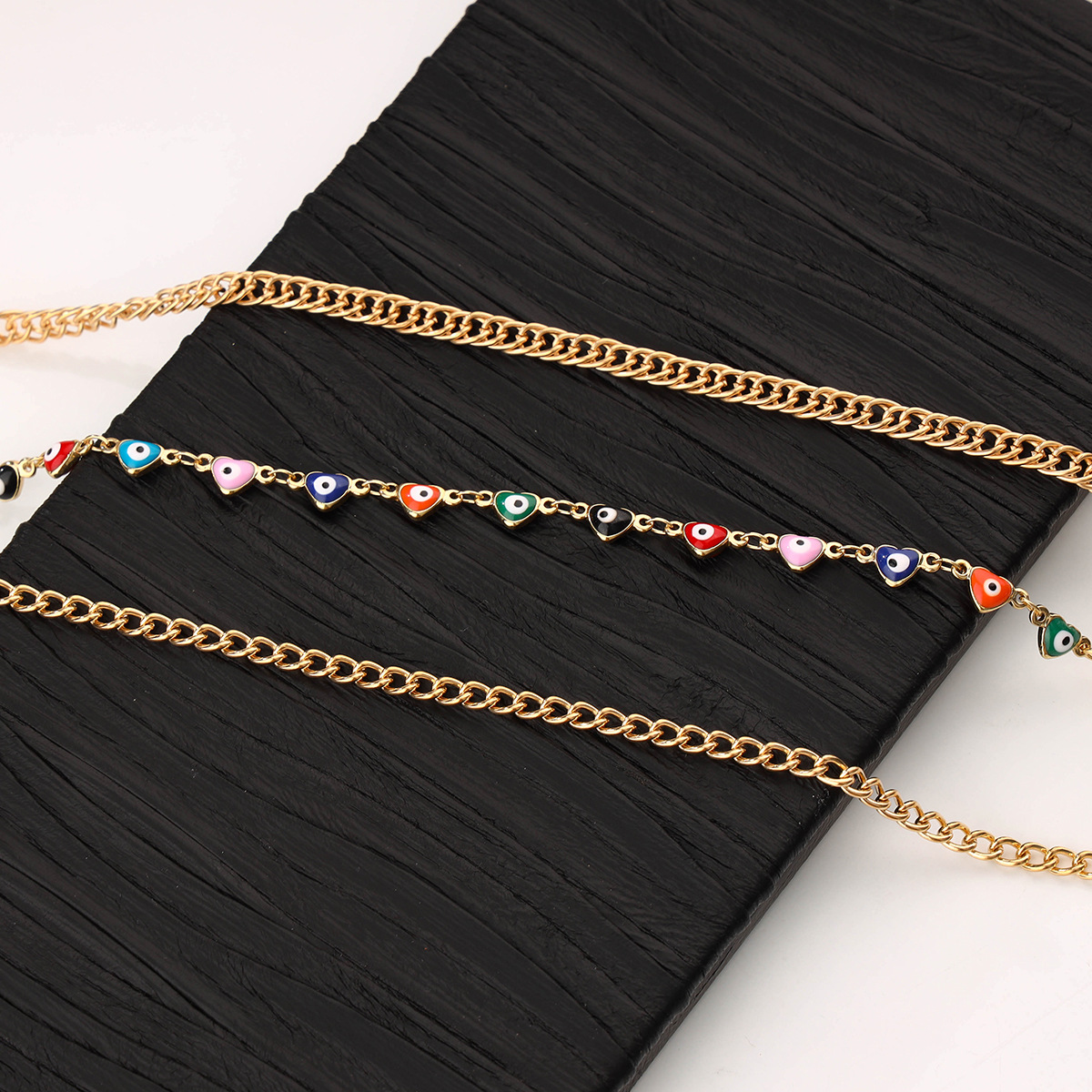 Light Luxury Niche Color Alloy Stone Necklace Long Multi-Layer Fringe Set Accessories Spice Style Sweet Cool Collarbone Chain Application Scenario