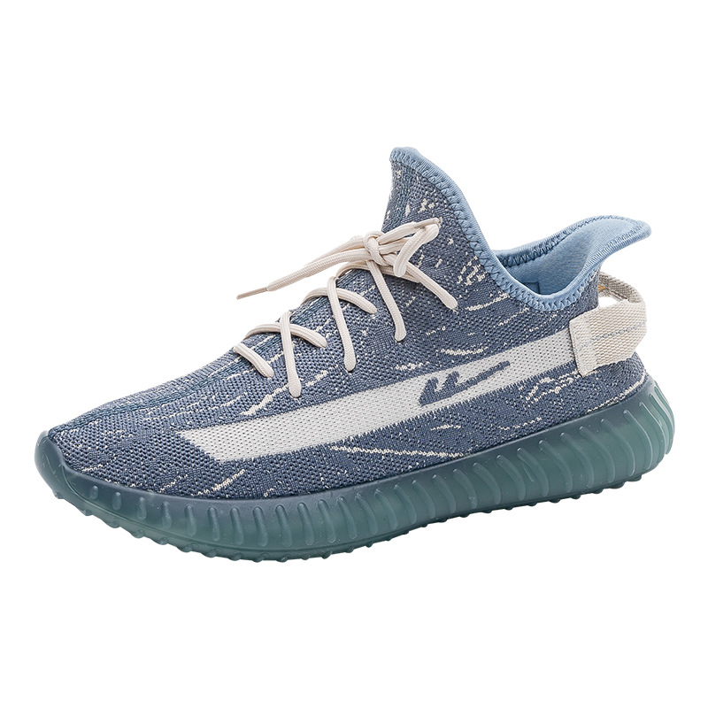 Puli Men's Shoes Spring Breathable Coconut Shoes Men 2023 New Flying Woven Sports Shoes Men's Fashion Casual Running Shoes Item Picture