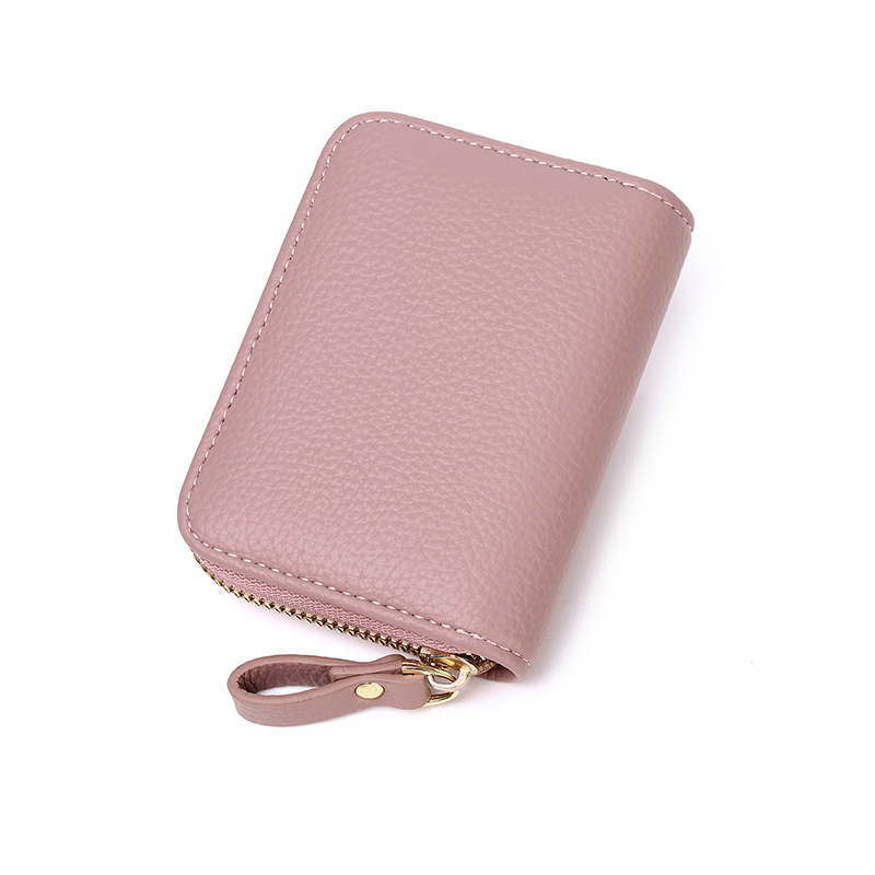 Rfid Anti-Theft Brush Organ Card Bag Men's And Women's Card Holder Card Bag Multi-Function Zipper Small Wallet Driver's License Bag Item Picture
