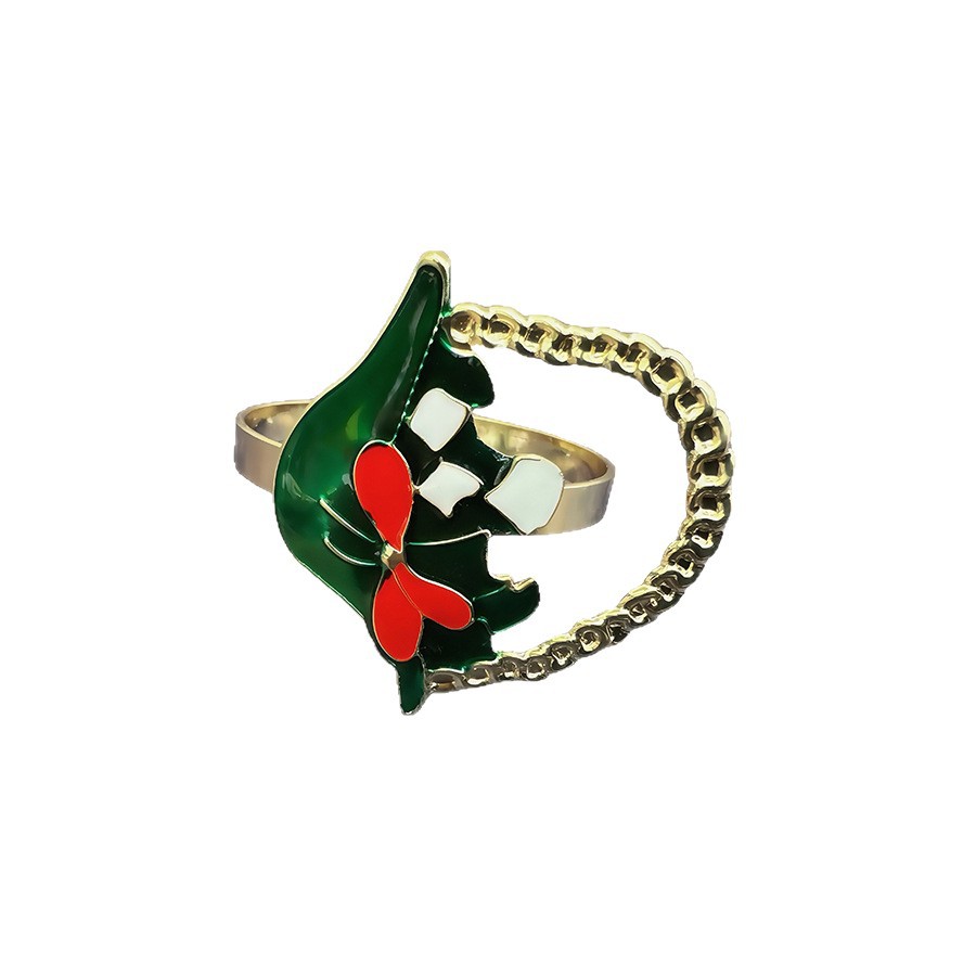Christmas small quantity in stock, cross-border Christmas flower baskets, napkins, day gatherings, hotels, home decoration, napkin buckles, table decoration, napkin rings, tissue fixed buckles Item Picture