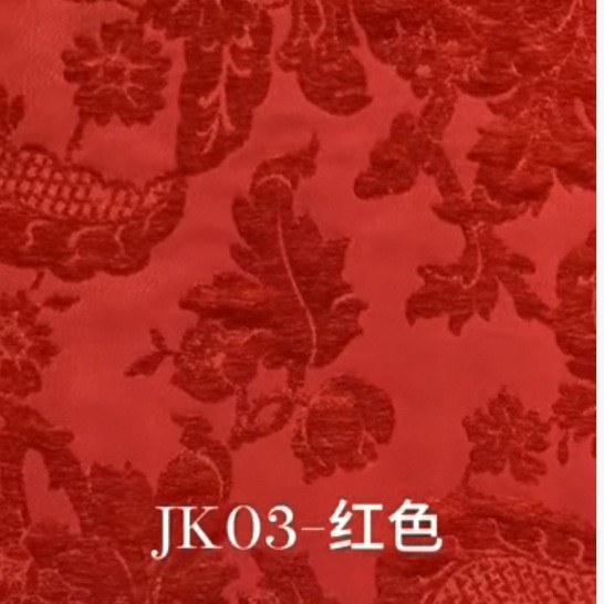 25新品人丝雪尼尔金属丝雪尼尔提花面料时装礼服婚服布料