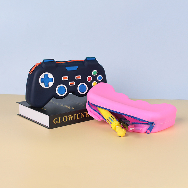 Factory direct sales of creative boy game console pencil cases, large-capacity shaped silicone gel pen cases with high appearance level at discounted prices details Picture