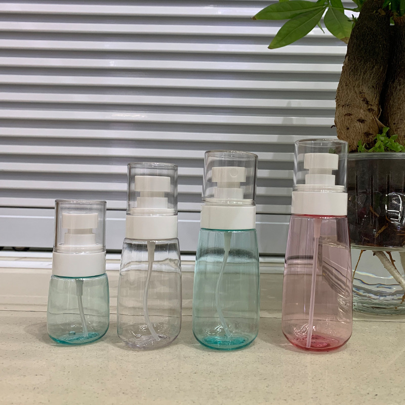 Clear Travel Bottle Petg Plastic Spray Lotion Bottle Small Watering Can Cosmetics Dispenser Bottle Wholesale Specification drawing