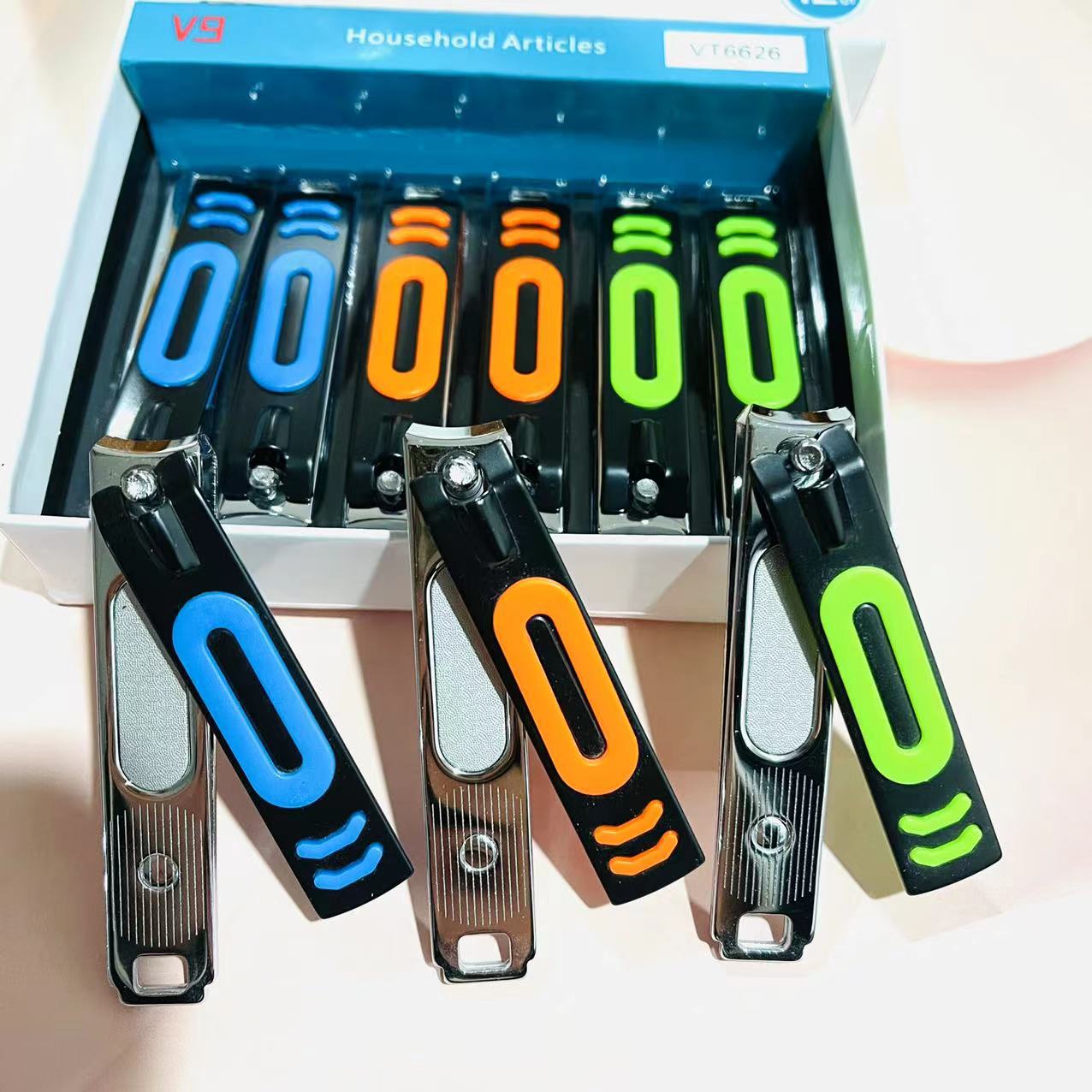【 Office 】VT806-1D nail clippers 12 per box, 600 per piece. VT806-1D box flat nail clippers and trimming knives, adult home flat nail clippers for nail care, 2 yuan supply details Picture