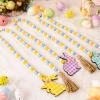 New cross-border Easter decorative items: Easter bead strings, checkered printed rabbits, wooden pendants, and colorful beads Application Scenario