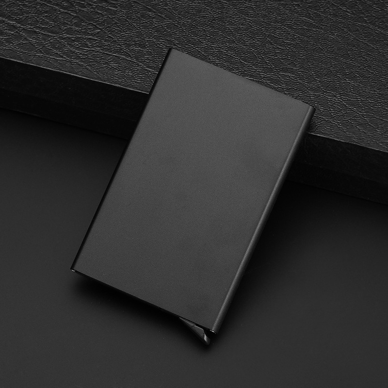 Credit card box, aluminum alloy metal anti-magnetic card case, 6-slot business card case