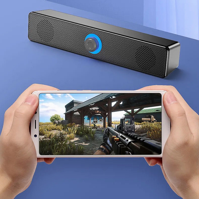 Computer, audio, desktop, home small speaker, dual speakers, high volume, laptop, desktop, long bar, Bluetooth, subwoofer Specification image