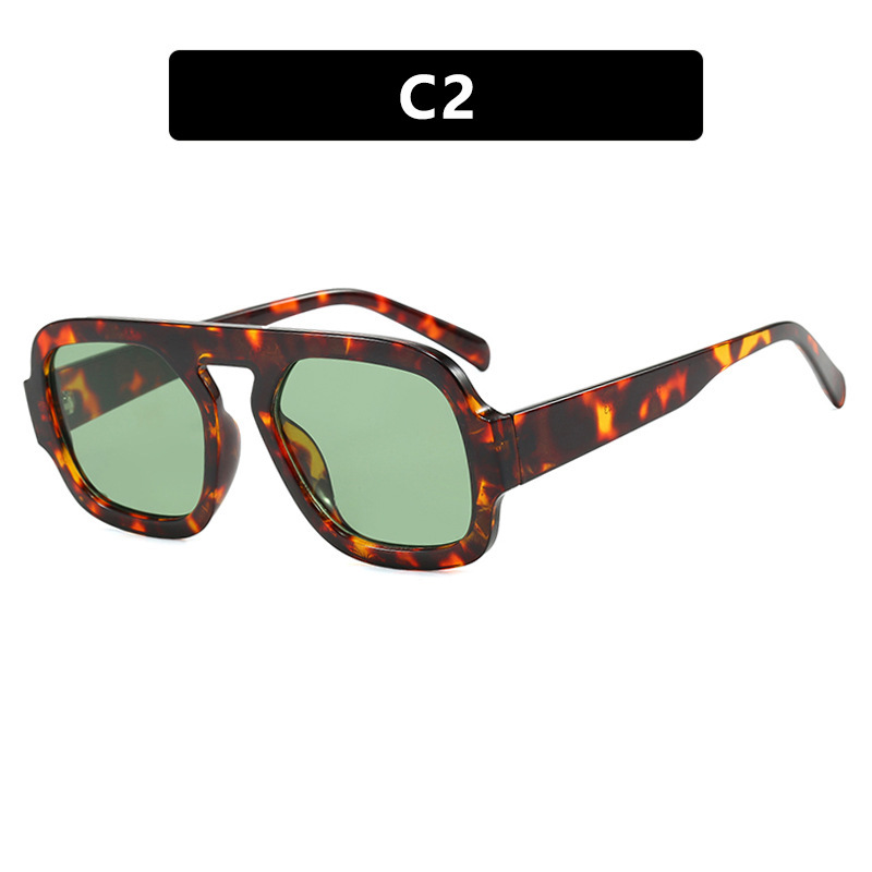 Single-beam sunglasses, pilot's European and American 2028 new style, unique and simple sunglasses, versatile and fashionable sunglasses, street style Specification image