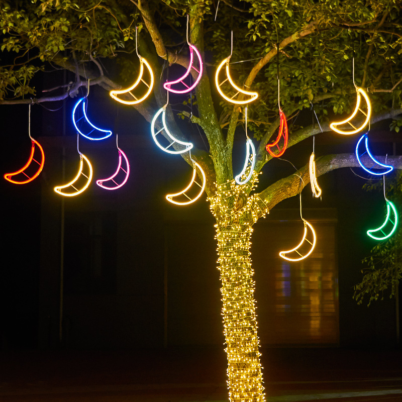 Christmas waterproof small decorative lights, flashing lights, string lights, starry sky, outdoor tree lights, moon-hung lights, street lighting decorative lights