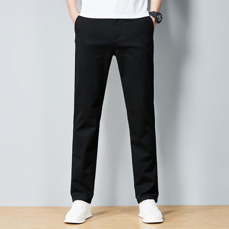 Men's casual pants 2022 autumn and winter bestsellers, men's Korean-style slim-fit long pants, solid color versatile cotton dress pants for young people details Picture