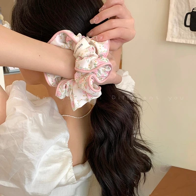 Mori Department Xian Beauty Floral Large Hair Circle Female 2023 New Style Of Bun Head Temperament Head Rope Summer Simple Headwear