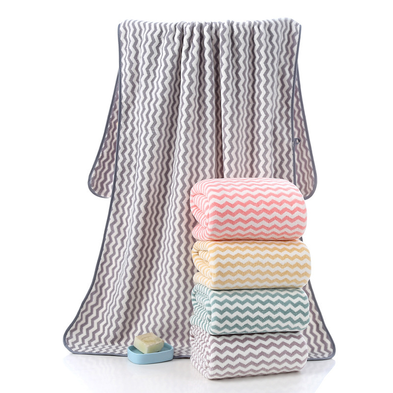 【LOVELY HOME】【 Hold Jia 】 Warp knitted coral velvet bath towel manufacturers wholesale 70*140cm thick absorbent couple beach towel embroidery logo Specification drawing