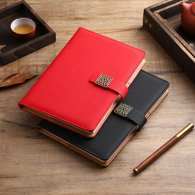 Custom Notebook Stationery Set Buckle Retro Business Office Notepad Sheep Ba Meeting Logo Simple details Picture