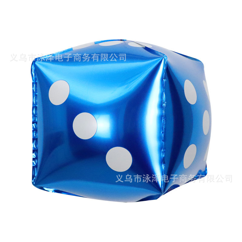 跨境12寸六面立方体筛子玩具铝膜气球主题  派对装饰飘空氦气球详情图3