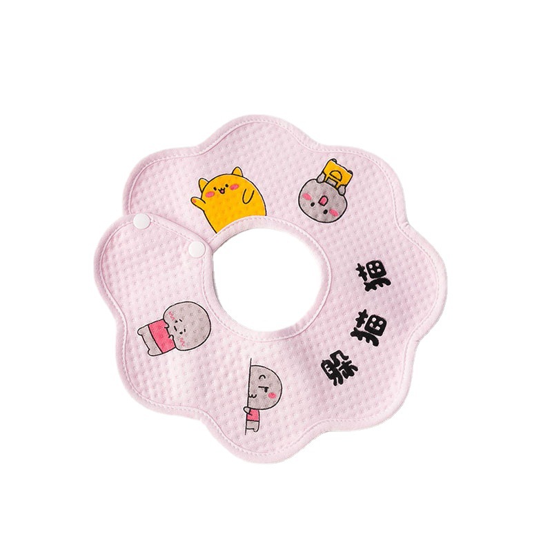 Baby bibs, baby saliva wipes, newborn warm and absorbent bibs, 360-degree rotating cotton waterproof eating bibs, 0-3 Item Picture