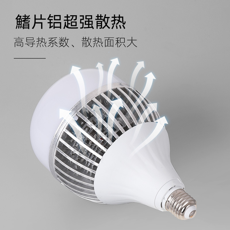 Home alta potencia LED100W super bright aletas bulb light fábrica taller E27 tornillo 150W bombilla de ahorro de energía luz de iluminación details Picture