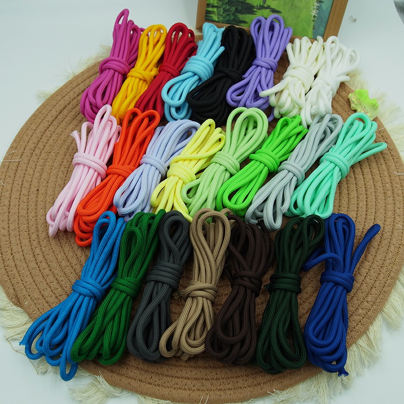 New color miu tie rope, solid color umbrella rope bag, diy accessory, hand-woven rope, keychain, 5mm umbrella rope pic 1