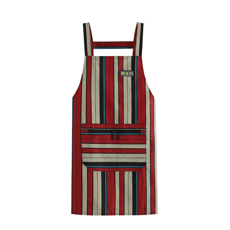 2023 New Apron Female Household Kitchen Waterproof And Oil-Proof Work Clothes Catering Network Red Cooking Waist Men Item Picture