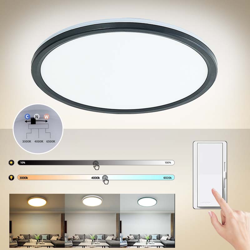Amazon cross-border ultra-thin led ceiling light TRAIC dimming dip switch color adjustment CCT living room and bedroom lighting fixtures
