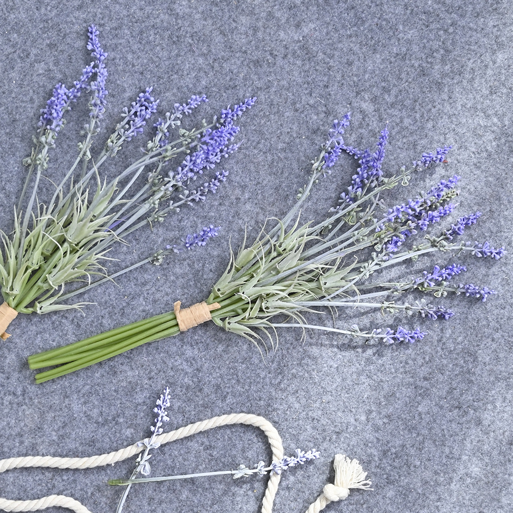 Artificial Handmade Lavender Plastic Purple Lavender Put A Bouquet Of Pastoral Style Decorations Put Flowers Cross Borders To Simulate Green Plants Specification drawing