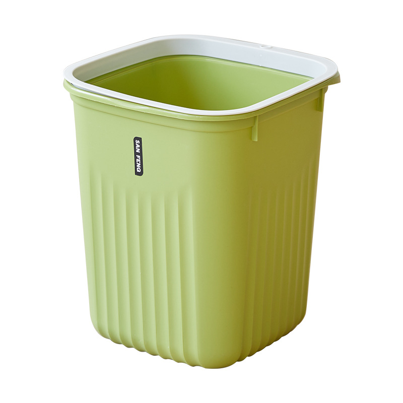 Large-sized household trash can, living room, bedroom, kitchen, bathroom, light luxury with pressure ring, high appearance level, desktop, wastebasket cylinder Item Picture