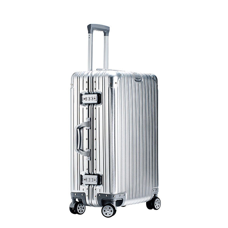 All Aluminum Magnesium Alloy Rod Box Aluminum Frame Password Suitcase Boarding Suitcase Metal Hard 20 Inch Female Box Wholesale Item Picture