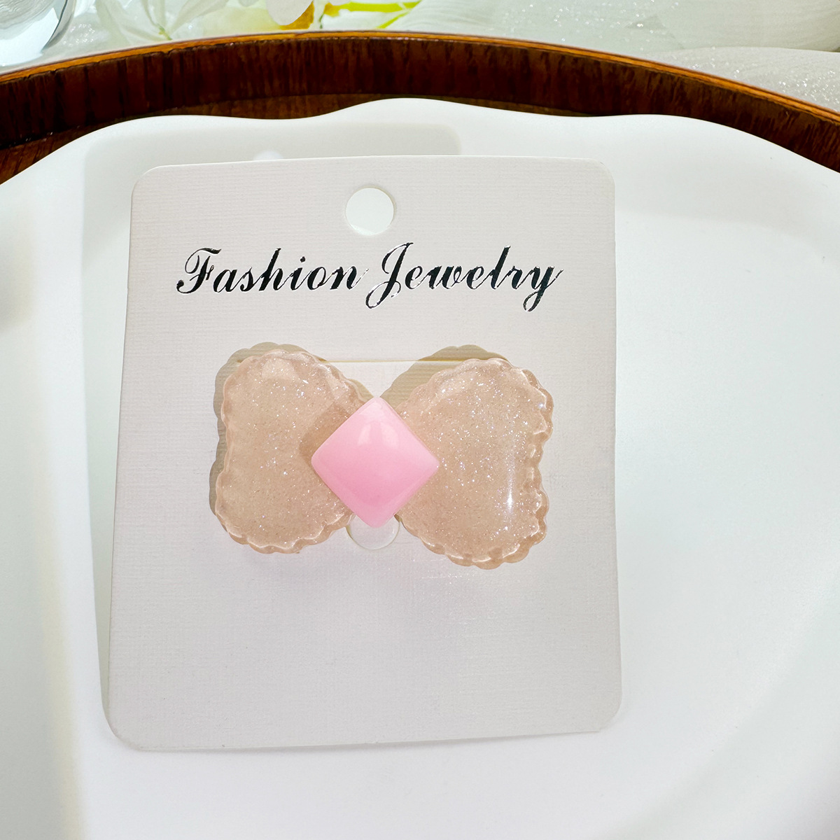 Dopamine Summer colorful ice-transparent bow square hair clips, fresh and sweet, girlish bangs side clips pic 8