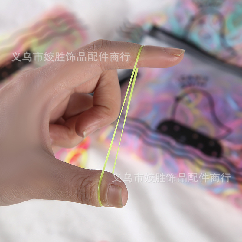 Korean Internet celebrity rubber band ins headwear and hair accessories, elegant and individual small rubber bands, forest-style, fresh and simple rubber bands details Picture