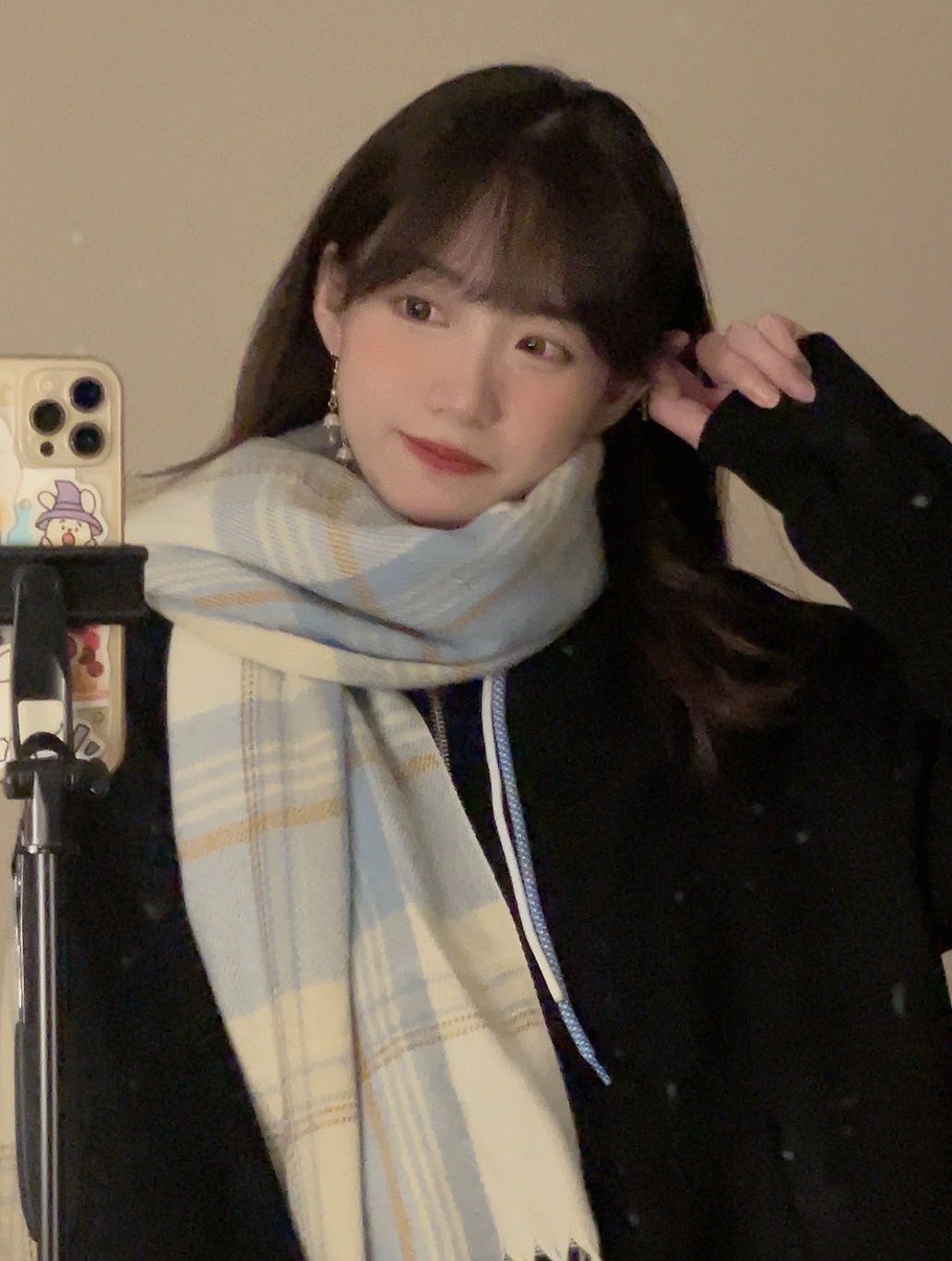 2025新款围巾女款冬韩系氛围感百搭围脖格子百搭送女朋友加厚学生详情9