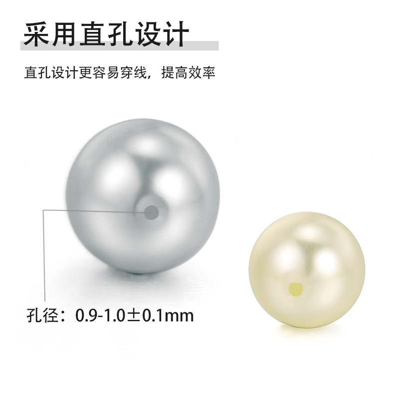 Douyin With Imitation Swaro Pearl Straight Hole Round Glass Bead Through Hole Loose Bead Necklace Earrings Factory Wholesale Application Scenario