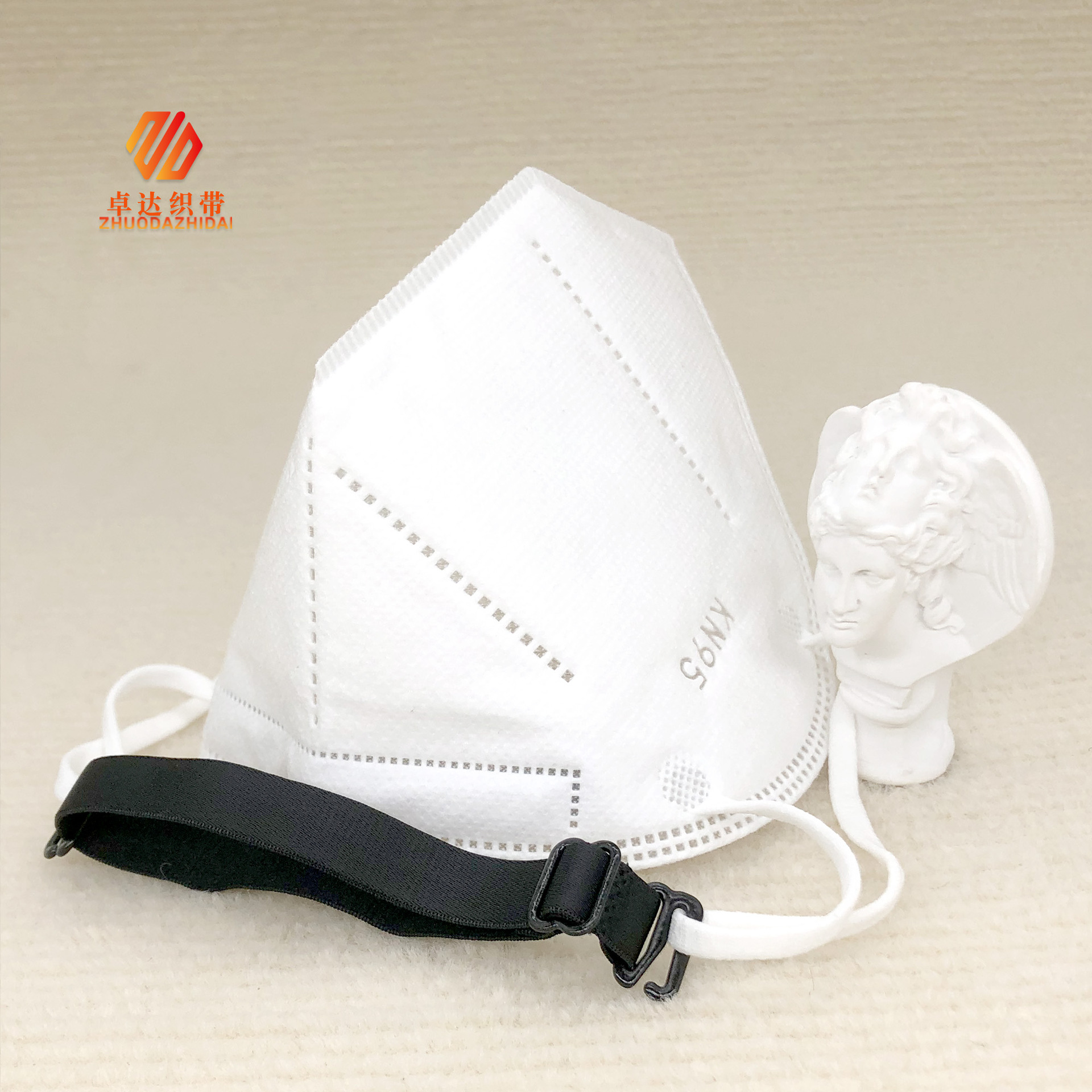 Off-The-Shelf Face Mask General Anti-Lock Lanyard Can Be Adjusted High-Grade Wig Cap Tail Finished Shoulder Strap Skin Friendly Velvet Bottom Elastic Specification drawing
