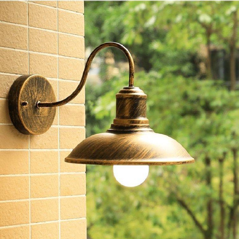 Outdoor wall lamps, waterproof American retro LOFT industrial style balcony and courtyard lamps, outdoor villa lighting exposed table lamps