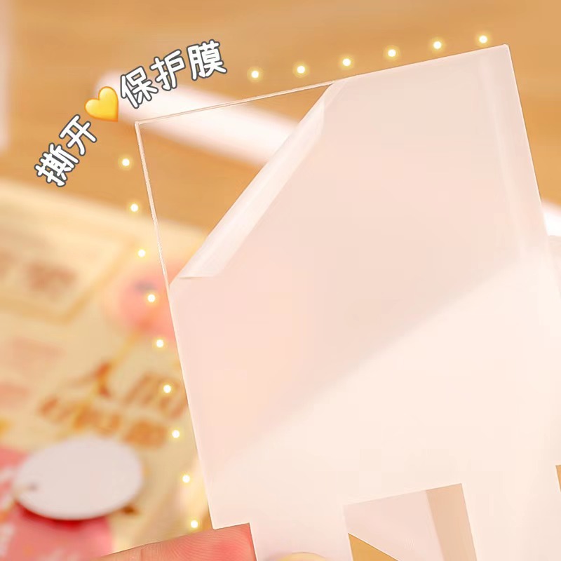 Desktop Simple Transparent Acrylic Writing Board College Students Office Shorthand Message Board Meeting Memo Board details Picture