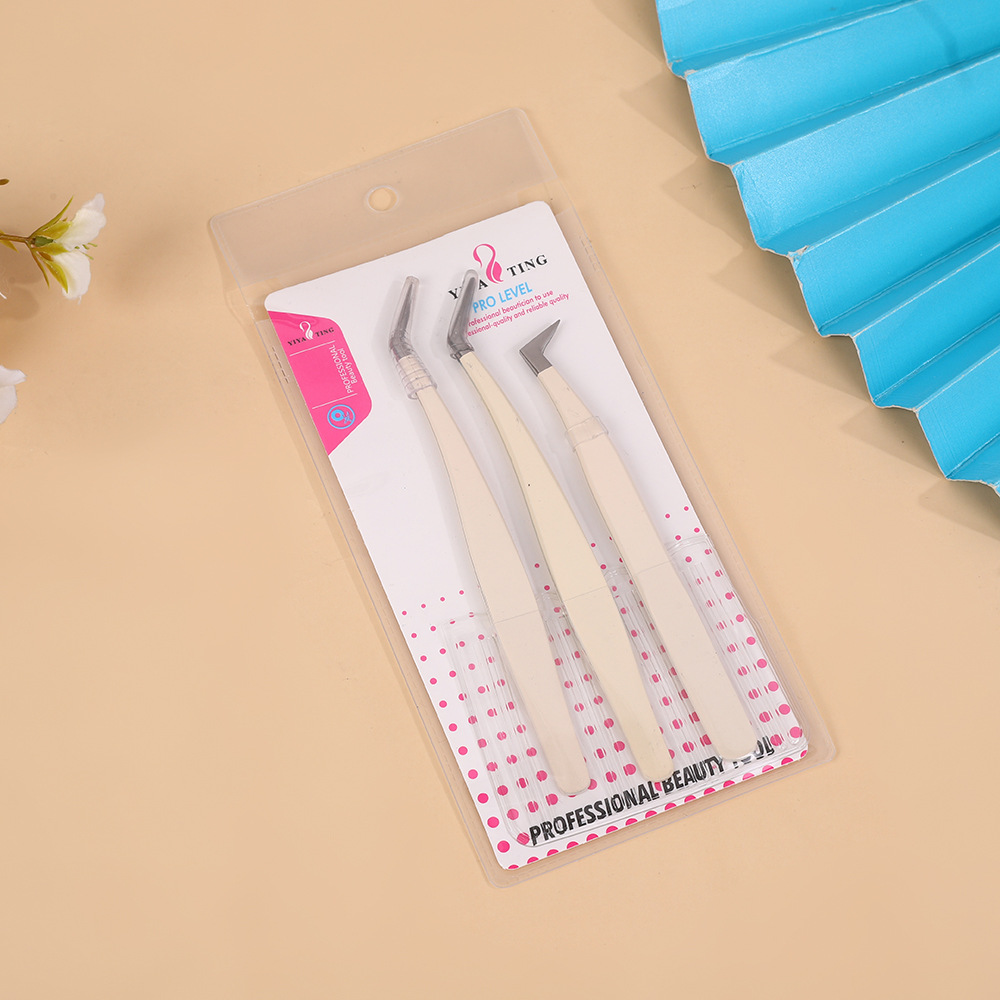 Nano ice flower gradient color eyelash extension tweezers, eyelash extension technicians use tools such as eyelash extension tweezers and dolphin clips to bloom Application Scenario
