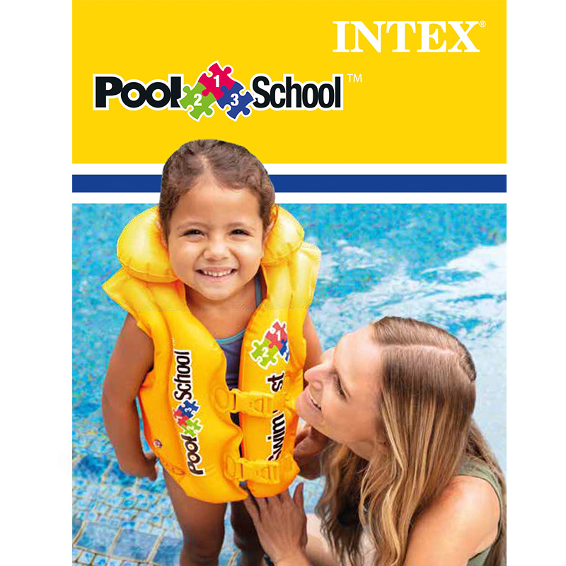 INTEX58660 Children's water play safety inflatable vest, baby swimming vest, PVC inflatable life jacket wholesale Specification image