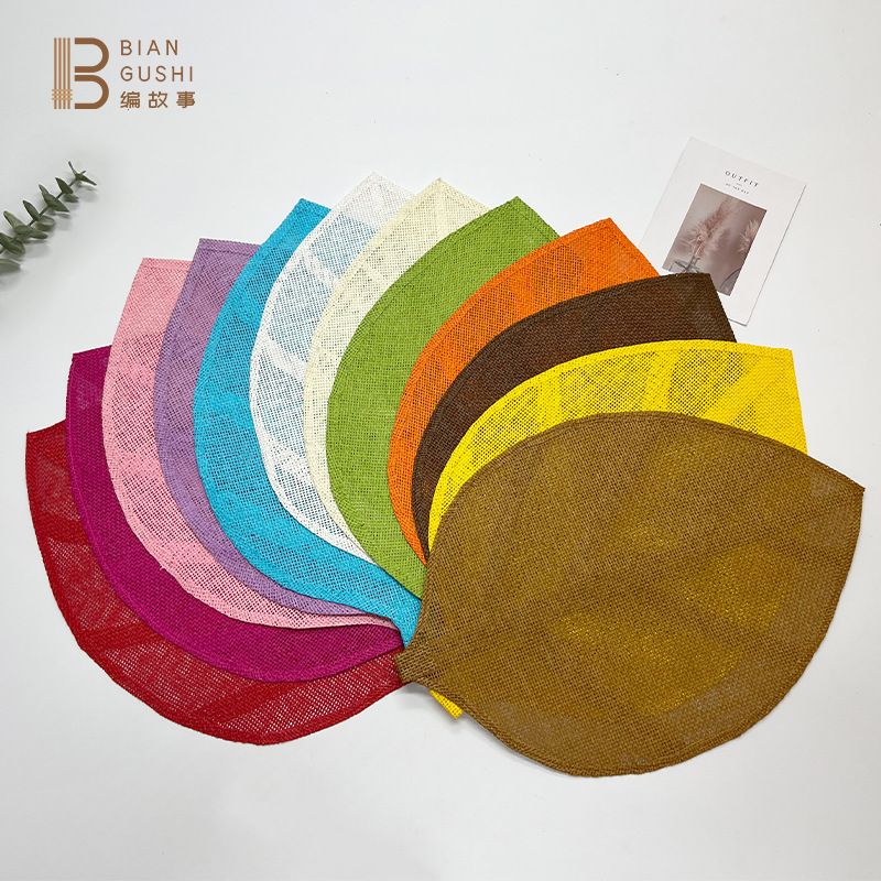 创意简约树叶纸质餐垫酒店餐厅纸绳餐桌垫ins个性隔热防烫垫