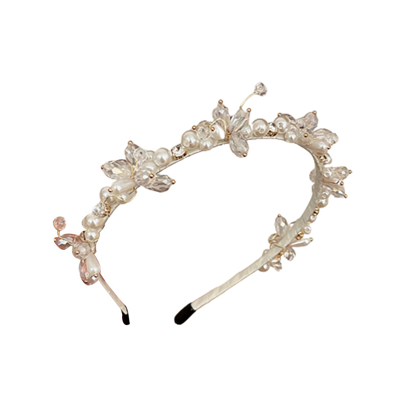 French Retro Baroque Set Diamond Pearl Headband Rhinestone Headband Court Wind Pressure Hair Headdress Irregular Hair Accessories Woman Item Picture