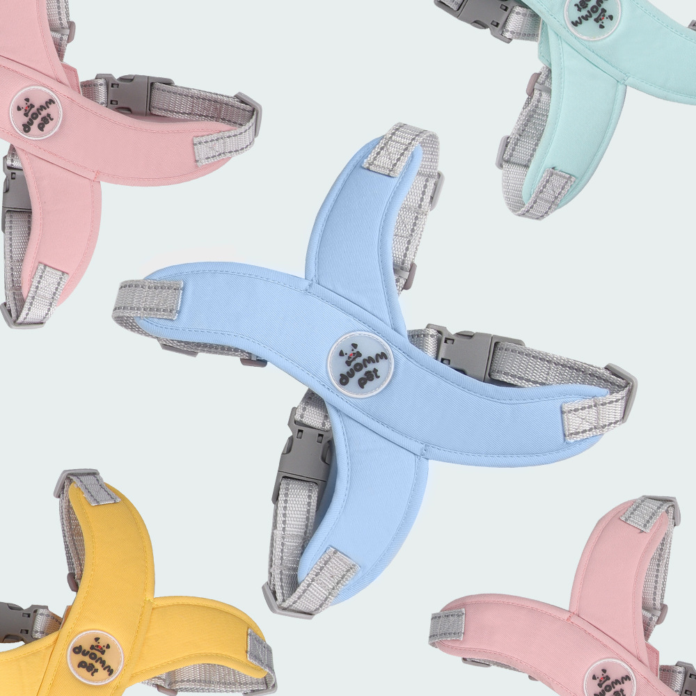 Cross-border dog leash, pet chest and back strap, anti-escape French Bulldog Shiba Inu vest reflective outdoor dog leash