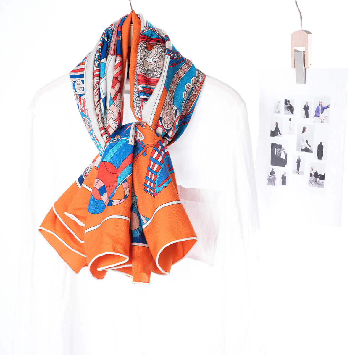 Cross-border new 132 large square scarf, 100% mulberry silk wool scarf, women's fashionable light luxury silk high-end shawl Specification image