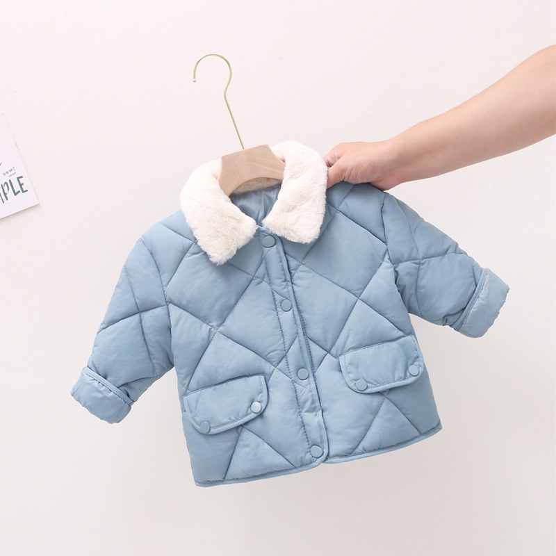 Amazon Children's clothing for autumn and winter: Korean-style down cotton-padded jackets for boys, girls and babies, thickened and warm wool-collared coats for winter wear Application Scenario