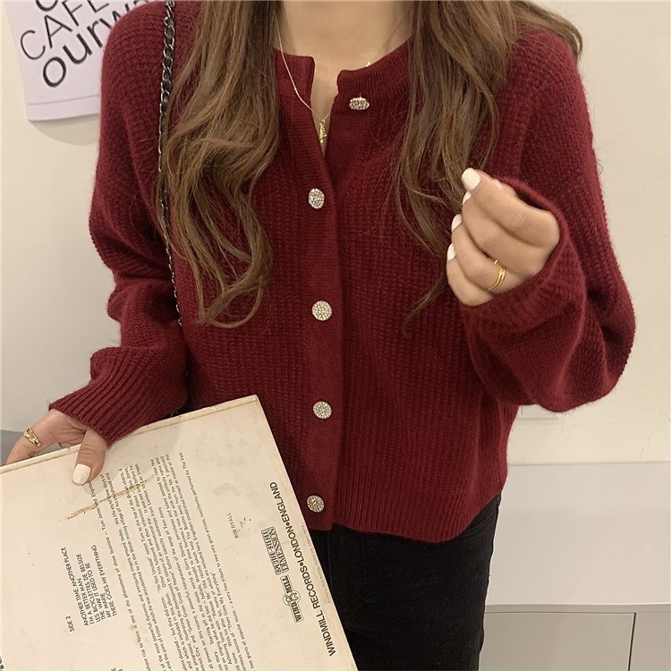 Japanese retro sweater 2022 Autumn new style soft and fluffy knitted sweater, loose short cardigan jacket for women details Picture