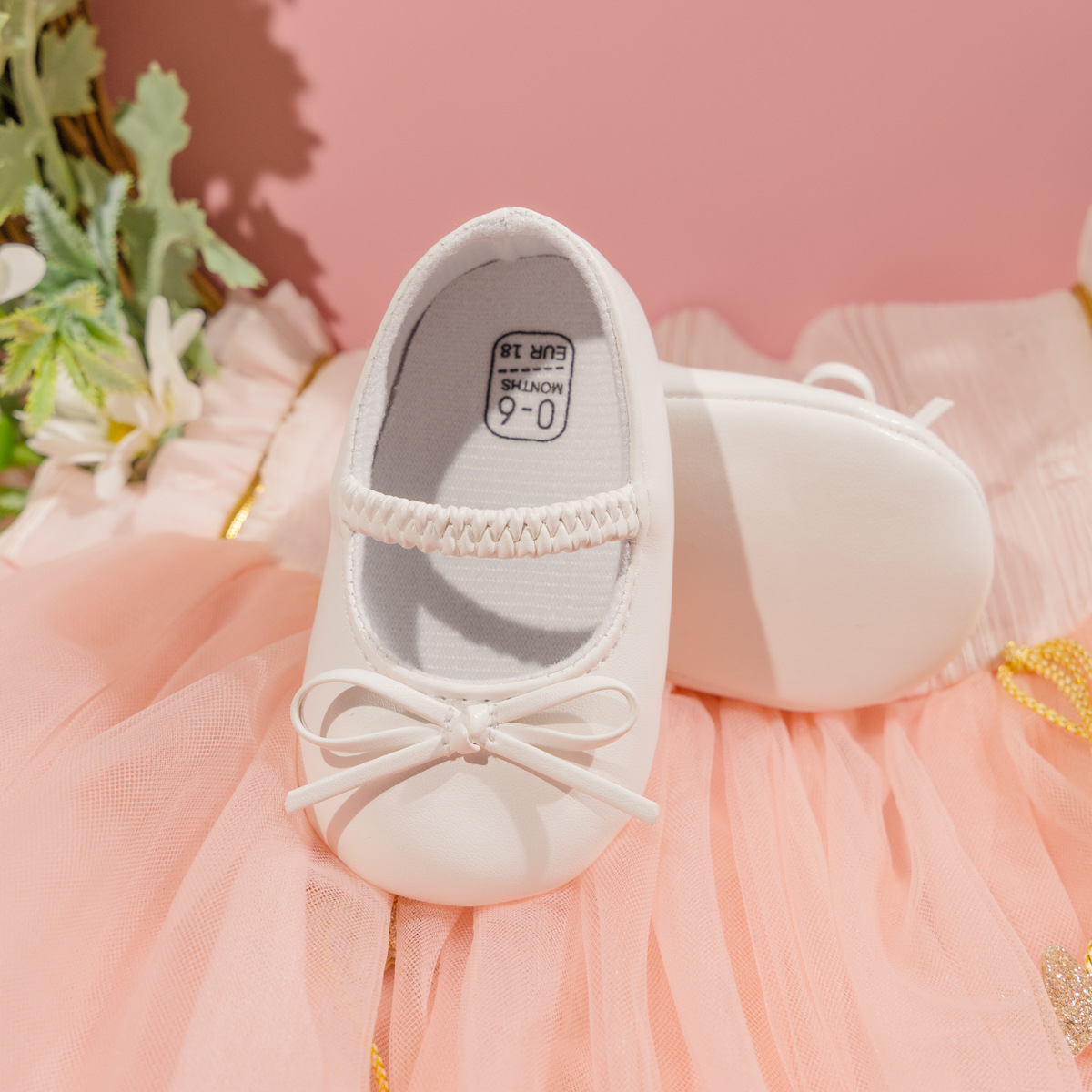 2025 New Baby Shoes Bow Elastic Soft Soled Princess Shoes Cute Girl Baby Shoes Baby Shoes details Picture
