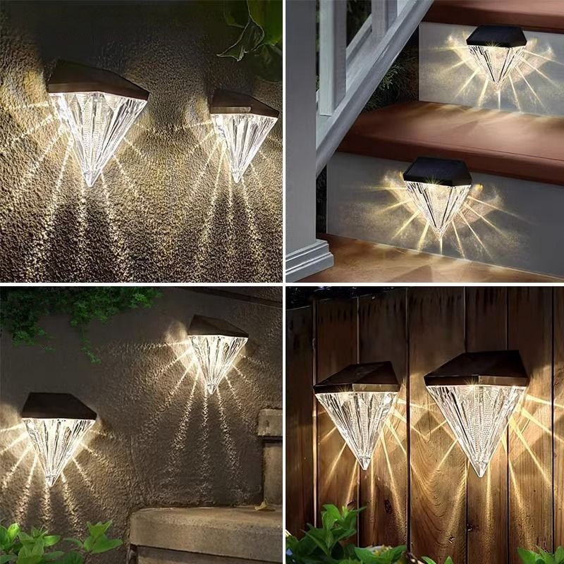 Amazon Foreign Trade Solar Small Wall Light Garden Balcony Steps Terrace Wall Decoration Wash Wall Atmosphere Wall Light Specification drawing