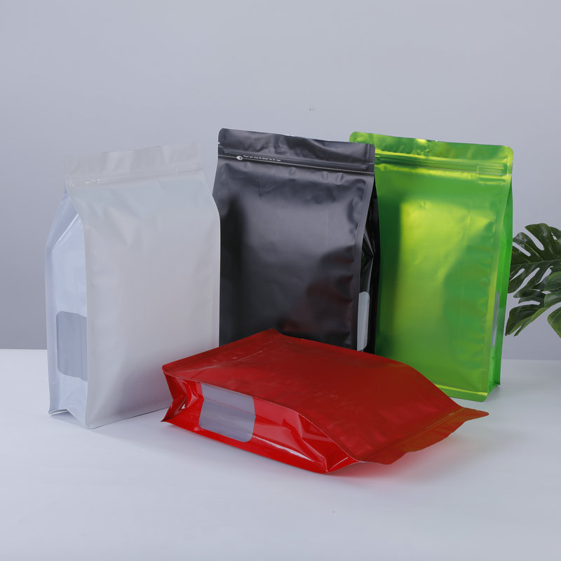 Printed thickened plastic food packaging bags, eight-side sealed bags for nuts, snacks and dried fruits, large color aluminum foil bags Specification image