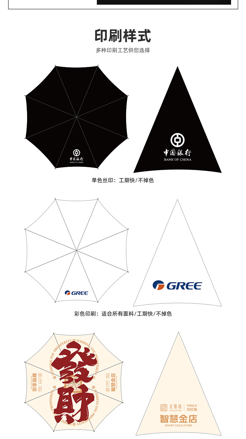 雨伞定制logo自动遮阳折叠伞黑胶太阳伞印字图案广告伞定做晴雨伞详情8