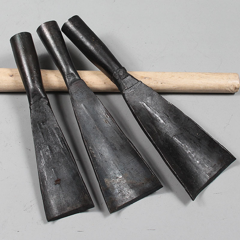 Woodworking chisels, blacksmiths, hand-forged old chisels, semi-circular chisels, shovels, arc-shaped chisels, wooden barrel chisels, carved chisels Specification image